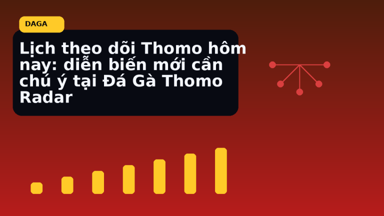 Daga Thomo: Lich Theo Doi Thomo Hom Nay theo góc theo dõi thực địa tại Đá Gà Thomo Radar
