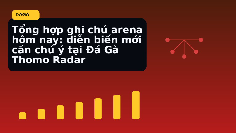 Daga Thomo: Tong Hop Ghi Chu Arena Hom Nay theo góc theo dõi thực địa tại Đá Gà Thomo Radar