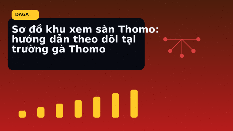 Minh họa thực địa cho Sơ đồ khu xem sàn Thomo: hướng dẫn theo dõi tại trường gà Thomo tại Đá Gà Thomo Radar